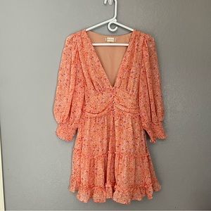 Altar’d State Genesis Floral Dress (Coral pink)